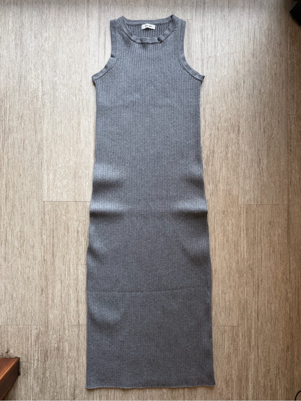 NWOT Mod Ref Leon Sleeveless Ribbed Knit Maxi Dress - Gray
